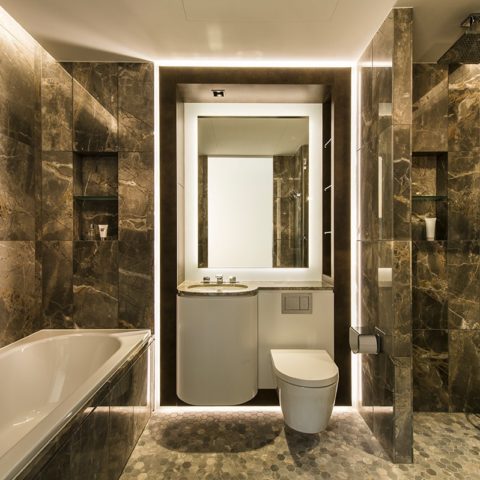 Luxury apartment prefabricated bathroom pod version 1